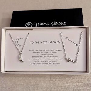 Gemma Simone to the moon and back set of necklaces NIB